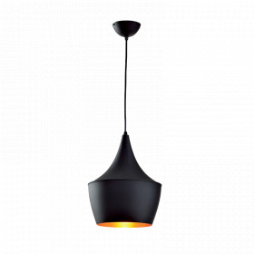 TIM-1C PENDANT 1xE27 D250mm, BLACK/GOLD
