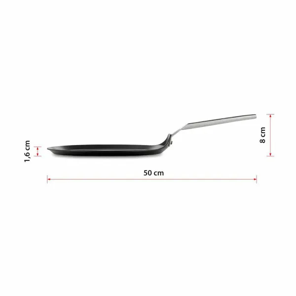Pankūku panna Valira 4656/25 Ø 28 cm Melns Alumīnijs