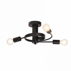 TWIST CHANDELIER 3XE27 BLACK
