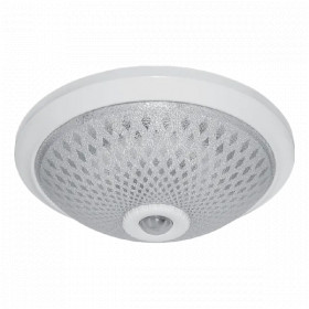 CEILING FIXTURE WITH SENSOR 2XE27 D300mm WHITE