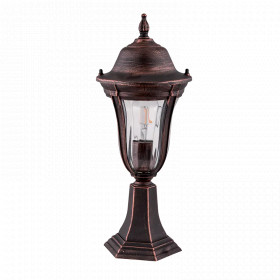 MARK LANTERN STAND 1XE27 BLACK RED BRASS H490mm