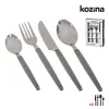 Ruokailuvälineet Kozina Harmaa Teräs 24 Kappaletta