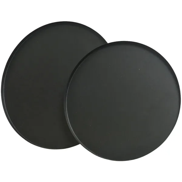 Set of trays Lifetime Matte back Steel Circular Ø 35 cm 2 Units