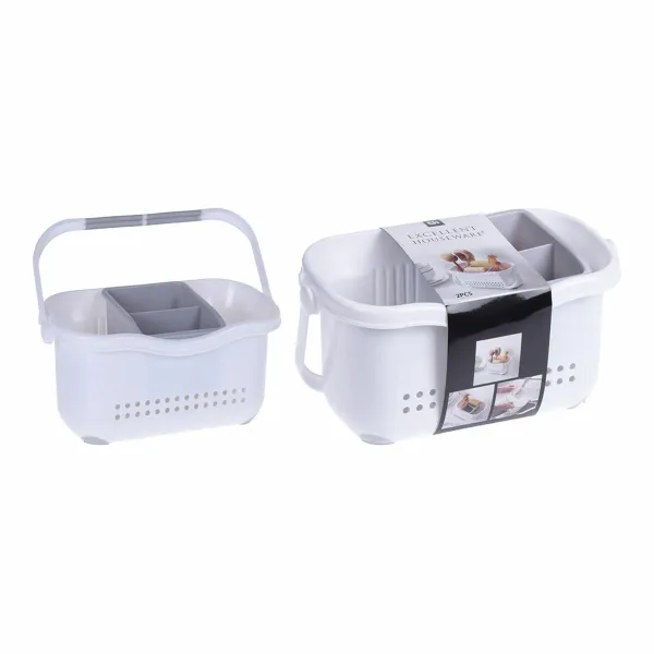 Cutlery Drainer Excellent Houseware White 23 x 12,5 x 12 cm