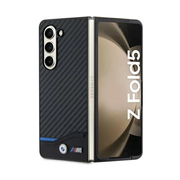 BMW Leather Carbon - Case for Samsung Galaxy Z Fold 5 (Black)