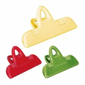 Maišelių užsegimo spaustukai Tescoma Presto Įvairių spalvų Plastmasinis (3 vnt.)