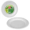 Plāksņu komplekts Best Products Green Cukurniedre Ø 17 cm Balts Bioloģiski Noārdāms Vienreizējas lietošanas 25 gb.