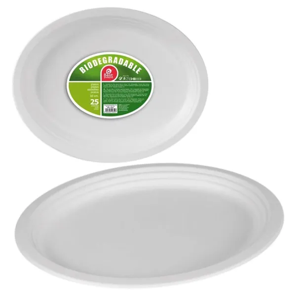 Lautassetti Best Products Green Sokeriruoko ø 32 cm Maatuva Kertakäyttöinen 25 osaa