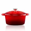 Casserole Alpina Red Cast Iron 3,8 L Ø 24 x 11,8 cm