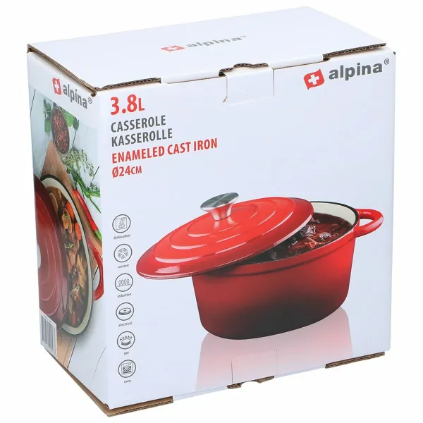 Katls Alpina Sarkans Čuguns 3,8 L Ø 24 x 11,8 cm