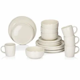 Tableware Alpina Cream Ceramic 16 Pieces (4 Units)