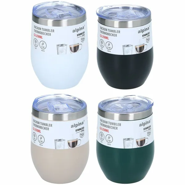 Thermal Cup with Lid Alpina Multicolour 350 ml