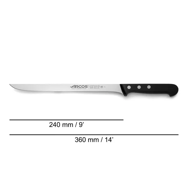 Kumpio peilis Arcos serie universal Plienas 24 cm