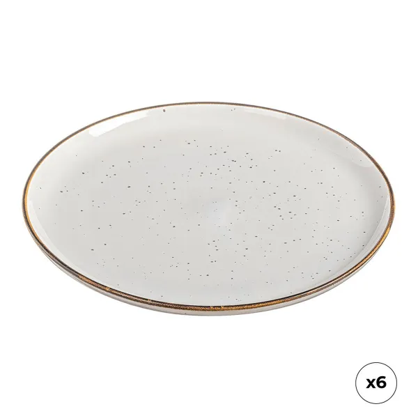 Plokščia lėkštė Ovenza Porcelianas Balta Ø 25 cm (6 vnt.)
