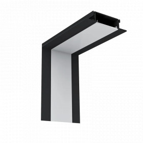 INSIDE CORNER FOR LED PROFILES S48 BLACK RECESSED