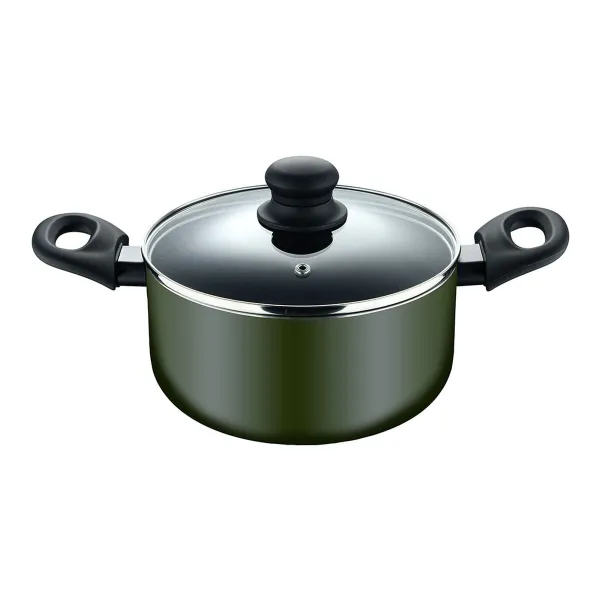 Casserole with lid San Ignacio experto Black Green Transparent Ø 24 cm