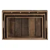 Snack tray 48 x 32 x 6 cm Natural Fir wood 3 Pieces