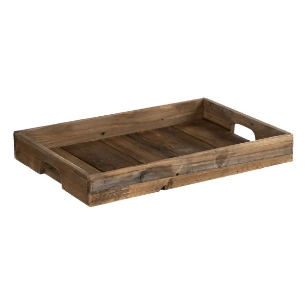 поднос для закусок 48 x 32 x 6 cm Натуральный древесина ели 3 Предметы