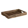 Užkandžių dėklas 48 x 32 x 6 cm Natūralus Eglės mediena 3 Dalys