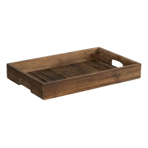 Snack tray 48 x 32 x 6 cm Natural Fir wood 3 Pieces