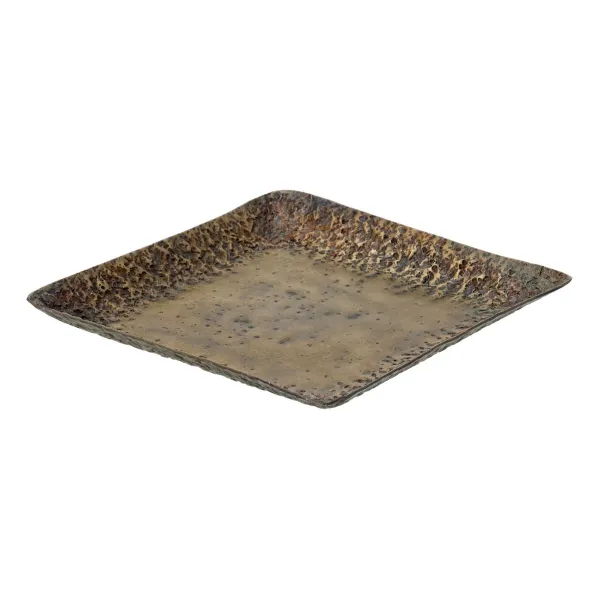 Uzkodu paplāte 24,5 x 24,5 x 2 cm Alumīnijs Bronza