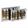 Välipalatarjotin Valkoinen Musta Kullattu PVC Kristalli Abstrakti 45 x 31 x 4,2 cm (2 osaa)