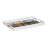 Välipalatarjotin Valkoinen Musta Kullattu PVC Kristalli Abstrakti 45 x 31 x 4,2 cm (2 osaa)