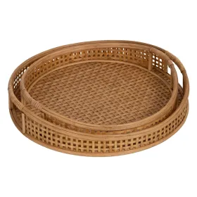 Tarjotin Luonnollinen Bambu 44,5 x 44,5 x 8,5 cm (2 osaa)