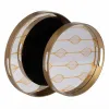 Välipalatarjotin Kullattu PVC Kristalli 42 x 42 x 4,2 cm (2 osaa)