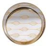 Snack tray Golden PVC Crystal 42 x 42 x 4,2 cm (2 Units)