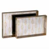 Välipalatarjotin Kullattu PVC Kristalli 45 x 31 x 4,2 cm (2 osaa)