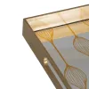Välipalatarjotin Kullattu PVC Kristalli 45 x 31 x 4,2 cm (2 osaa)