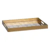 Užkandžių dėklas Auksinis PVC Stiklas 45 x 31 x 4,2 cm (2 vnt.)