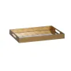 Užkandžių dėklas Auksinis PVC Stiklas 45 x 31 x 4,2 cm (2 vnt.)