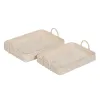 Tarjotin Valkoinen Bambu Rottinki 45 x 34 x 13 cm (2 osaa)