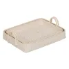 Padėklas Balta Bambukas Rotangas 45 x 34 x 13 cm (2 vnt.)