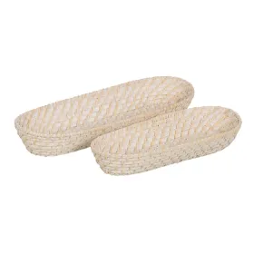 Tarjotin Valkoinen Bambu Rottinki 44 x 17 x 7 cm (2 osaa)
