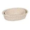 Tray White Bamboo Rattan 29 x 22 x 7 cm (2 Units)