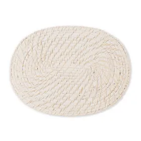 Tabletti Valkoinen Bambu Rottinki 40 x 30 x 0,5 cm