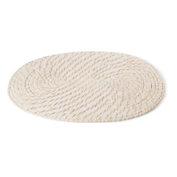 Tabletti Valkoinen Bambu Rottinki 40 x 30 x 0,5 cm
