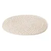 Table Mat White Bamboo Rattan 40 x 30 x 0,5 cm