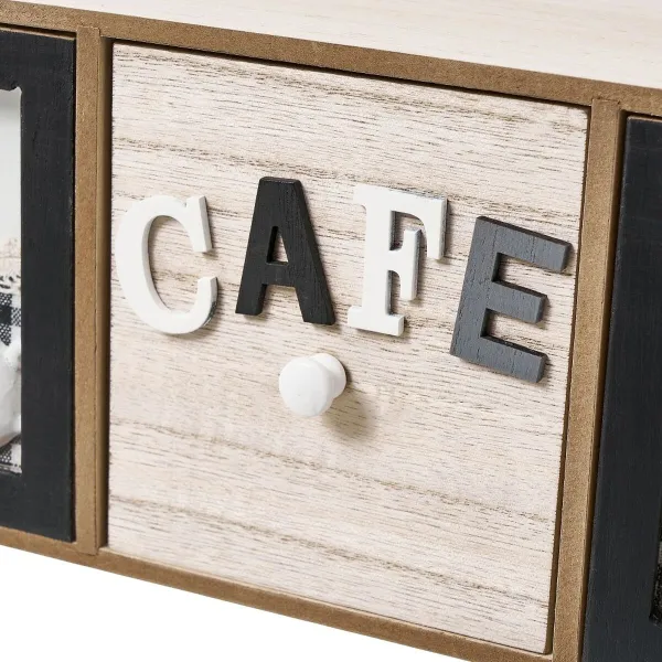 Box for Infusions Multicolour Wood Cloth Iron Polyresin MDF Wood 40 x 11 x 15 cm