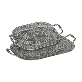 Tarjotinsetti Harmaa Rauta 49,5 x 31 x 5,5 cm (2 osaa)