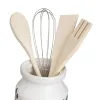 Pot for Kitchen Utensils BERRIES Wood Metal Stoneware 12 x 12 x 13 cm