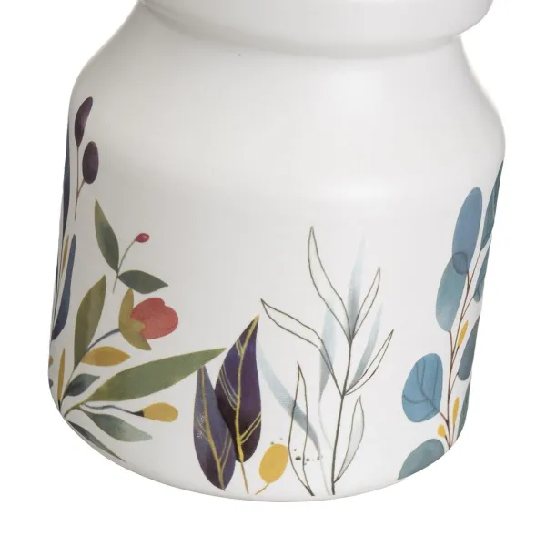 Pot for Kitchen Utensils BERRIES Wood Metal Stoneware 12 x 12 x 13 cm