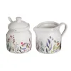 Pienpuodis ir cukrinė BERRIES Balta Raudona Žalia Keramikos dirbinys 250 ml 18,5 x 9 x 10 cm
