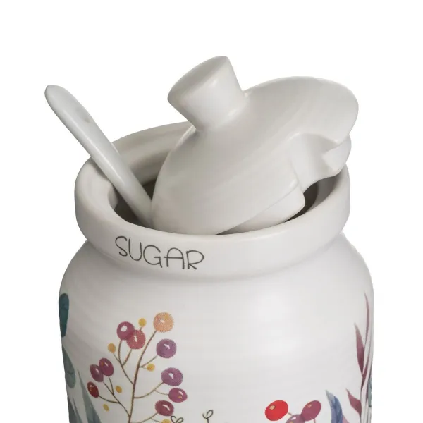 Молочник и сахарница BERRIES Белый Красный Зеленый Керамика 250 ml 18,5 x 9 x 10 cm