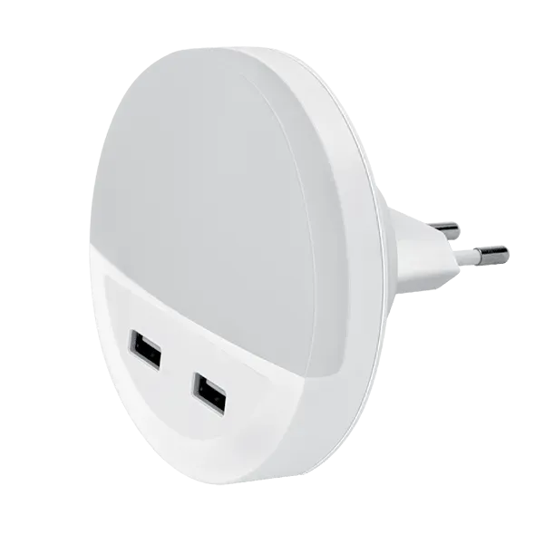 LED NIGHT LAMP WITH 2XUSB 0.5W 4000K