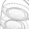 Fruit Bowl White Transparent Crystal 21 x 21 x 32 cm