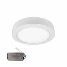 STELLAR LED PANEL ROUND SURFACE MOUNT 24W 2700K+EMERGENCY KIT